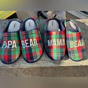 Mom and Dad Matching Christmas Slippers